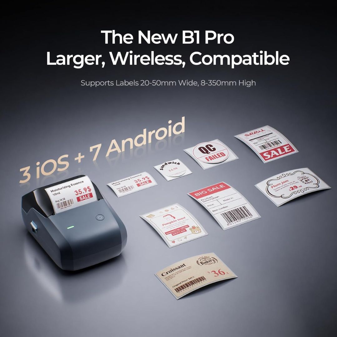 NIIMBOT B1 Pro Bluetooth Label Printer