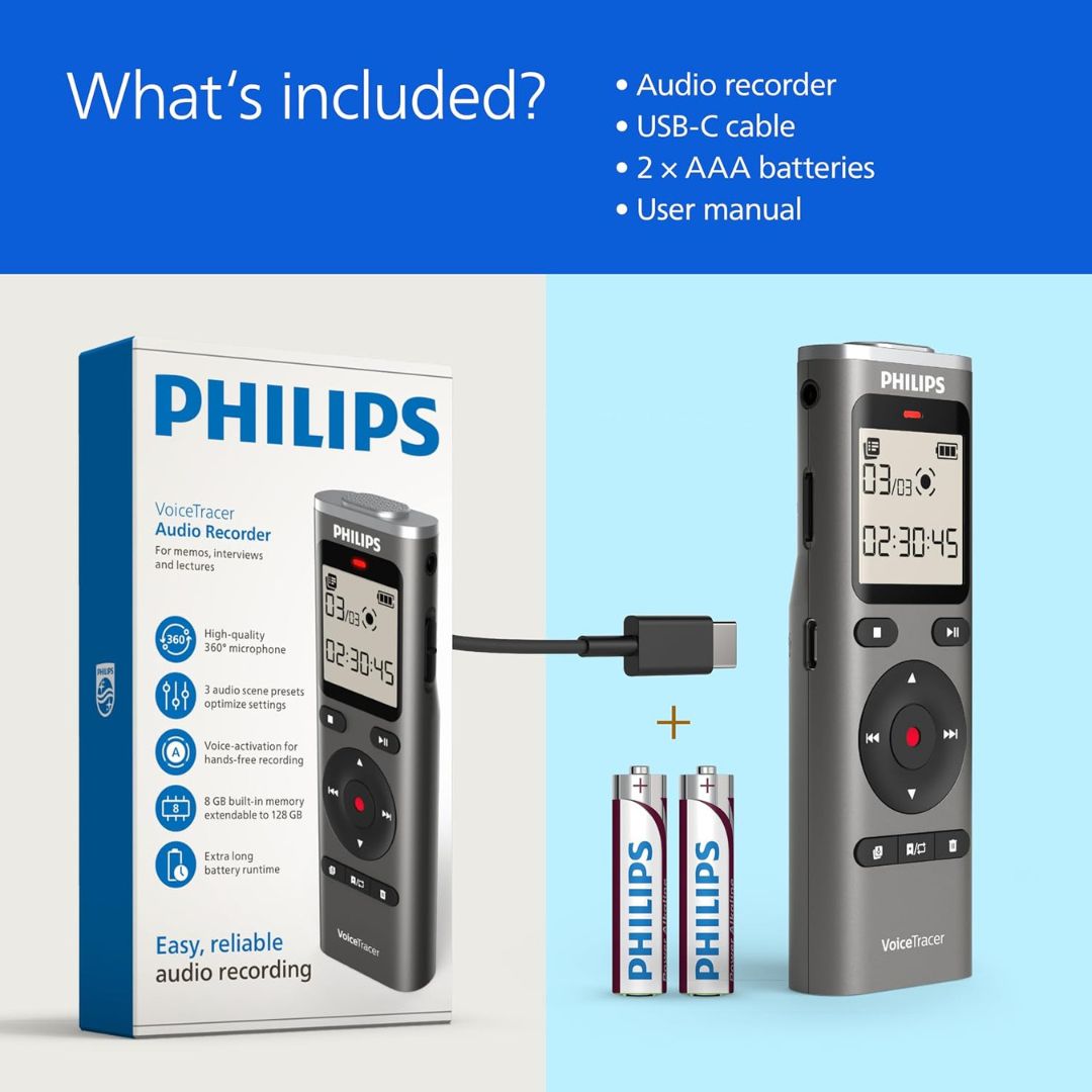 Philips DVT1170 VoiceTracer Recorder