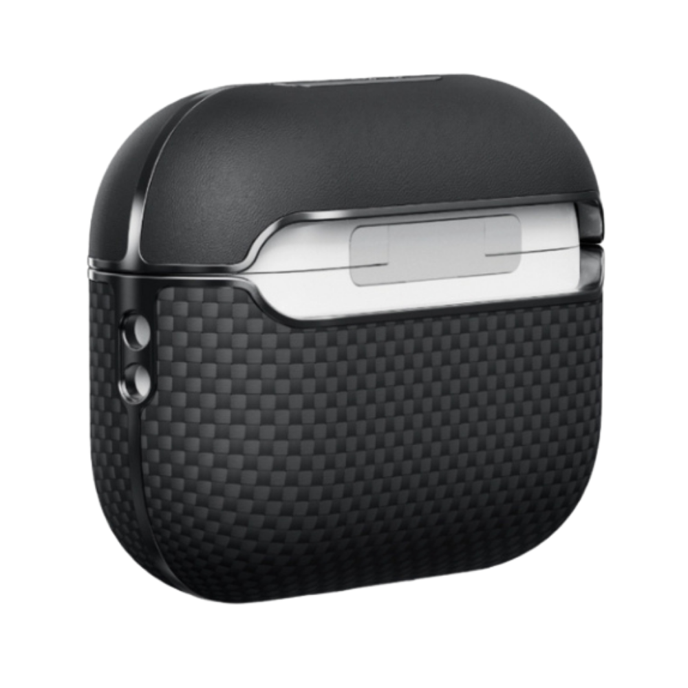 Pitaka AirPods Pro 2 Aramid Fiber Case (1500D Black/Grey-Plain)