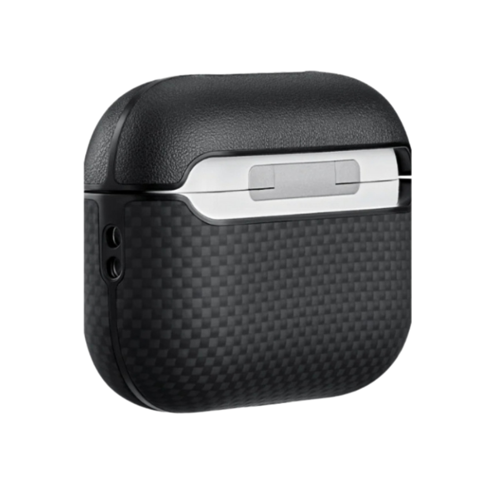 Pitaka Airpods Pro 3 Aramid Fiber Case (1500D Black/Grey-Plain)