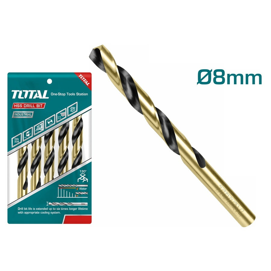 Total TAC100803 8mm HSS Drill Bit - product view
