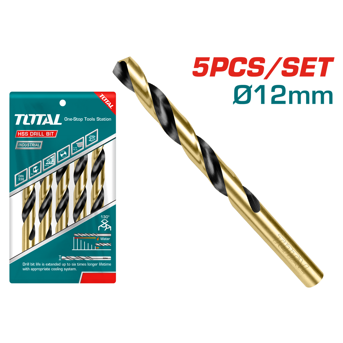 Total TAC101203 12mm HSS Drill Bit - product view