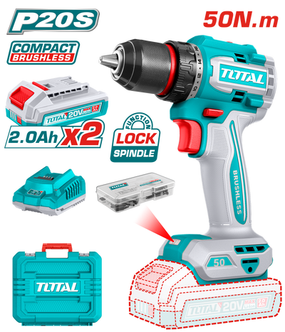 Total TDLI205062 20V Cordless Drill Kit - product view