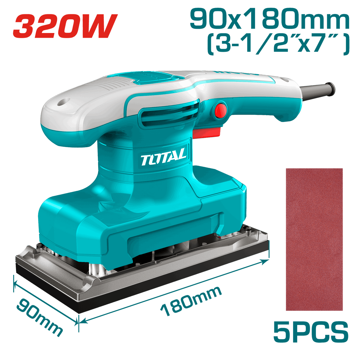Total TF1301836 320W Finishing Sander - product view