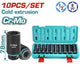 Total THKISD12102L socket set arranged in a storage case