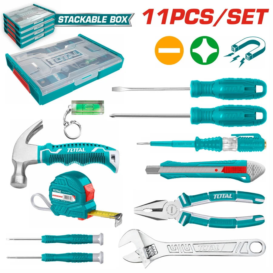 Total THKTV02H111 hand tool selection with organized storage pictured