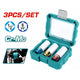 Total THMLNS031 three colour-coded lug nut sockets with protective sleeves in a case