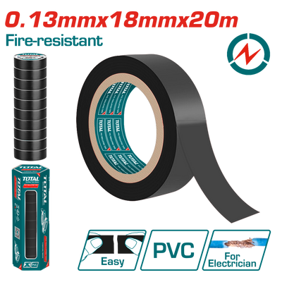 Total THPET1109 20m Black PVC Insulating Tape - product view