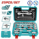 Total THT121251 socket tool set organized with handle and accessories