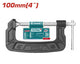 Total THT13141 G clamp with cast frame, screw spindle and cross handle