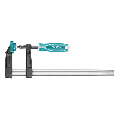 Total THT1321202 F clamp with sliding jaw, screw spindle and hand grip