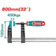 Total THT1321204 F clamp with sliding jaw, screw spindle and hand grip