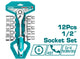 Total THT141121 socket tool set organized with handle and accessories