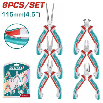 Total THT1K0511 set of 6 pliers with different jaw shapes pictured