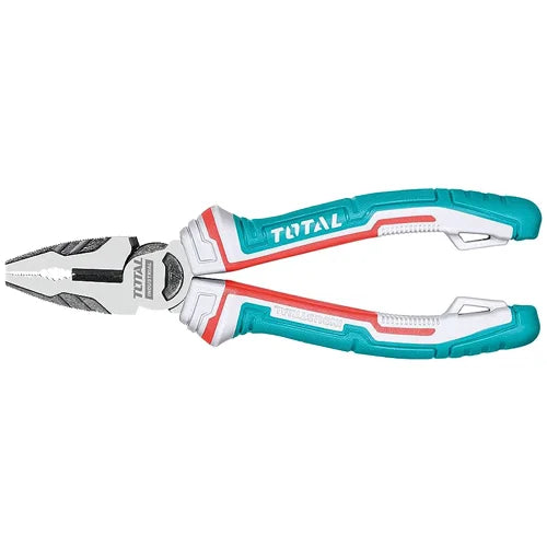 Total THT210806S combination pliers with gripping jaws, cutting edges and ergonomic handles