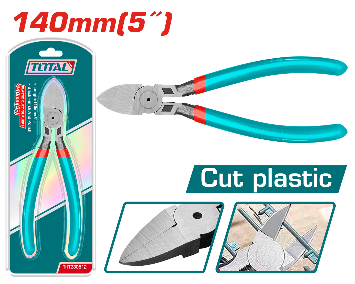 Total THT230512 140mm Plastic Cutting Pliers - product view