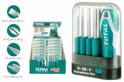Total THT250906 assorted fastening bits with driver components pictured