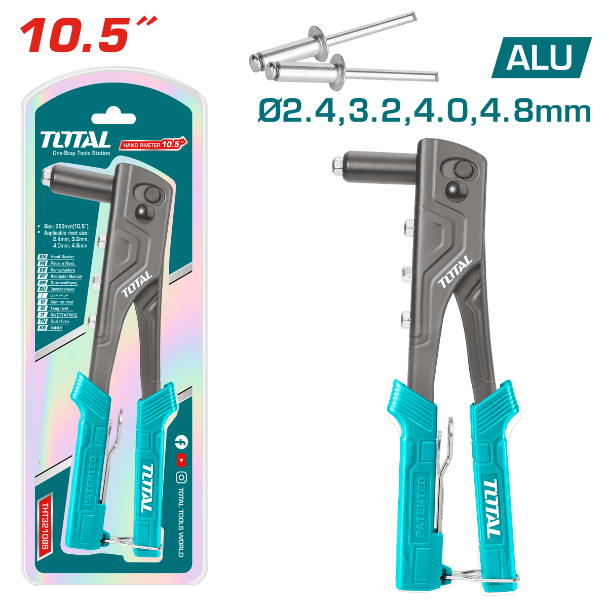 Total THT32108S 10.5-Inch Hand Riveter - product view