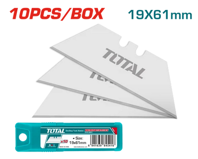 Total THT519001 replacement utility blades shown with storage packaging