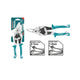 Total THT521106 aviation snips with long cutting jaws and ergonomic handles