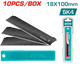Total THTCB181 replacement utility blades shown with storage packaging