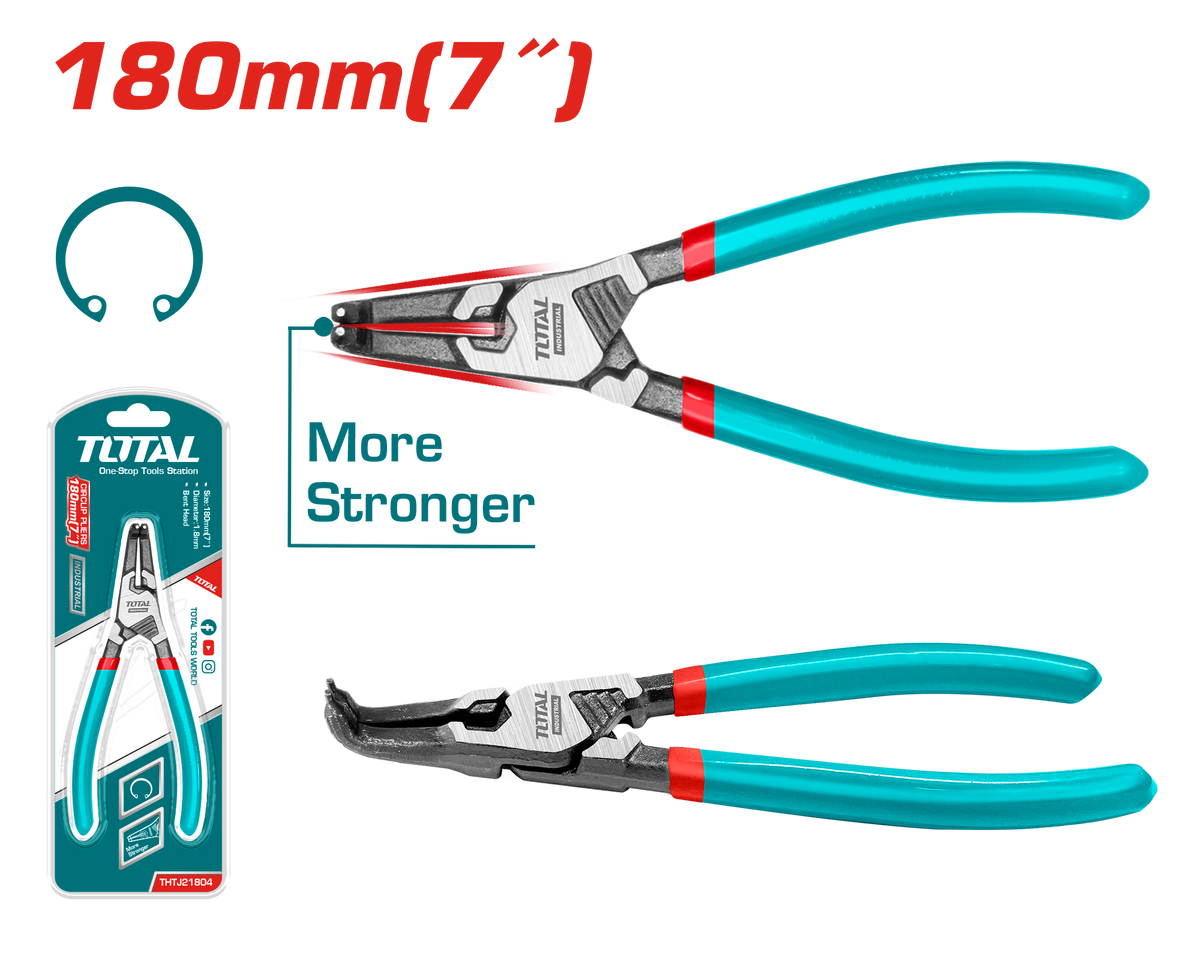 Total THTJ21804 180mm Bent Internal Circlip Pliers - product view