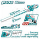 Total THTLI40028 cordless hedge trimmer with 650 mm blade and ergonomic handles