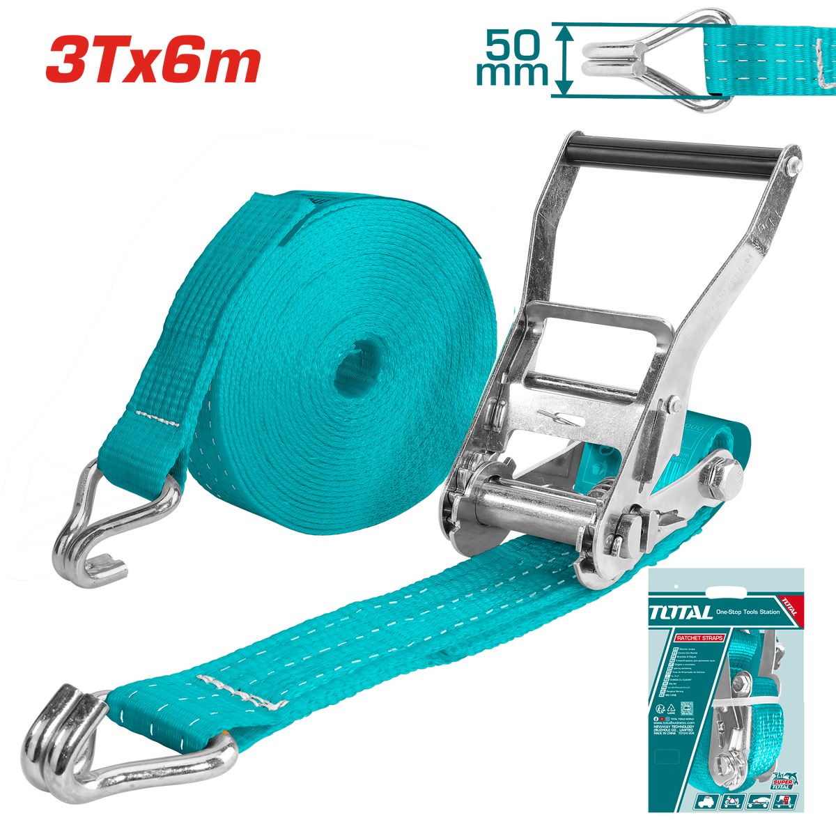 Total THTRS3061 6m Ratchet Strap - product view