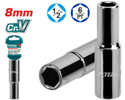 Total THTST12083L 8mm Deep Socket, 1/2-Inch Drive - product view