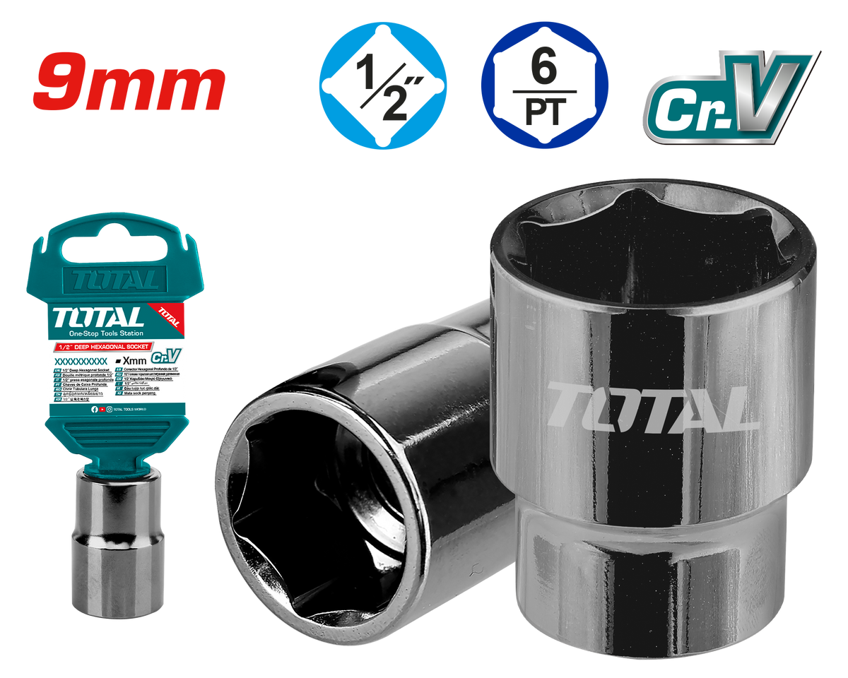 Total THTST12091 9mm Socket, 1/2-Inch Drive - product view