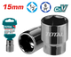Total THTST12151 15mm Socket, 1/2-Inch Drive - product view
