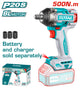 Total TIWLI20501 500Nm impact wrench with socket graphics; battery and charger sold separately
