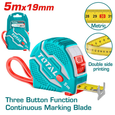 Total TMT126051M 5m x 19mm Measuring Tape - product view