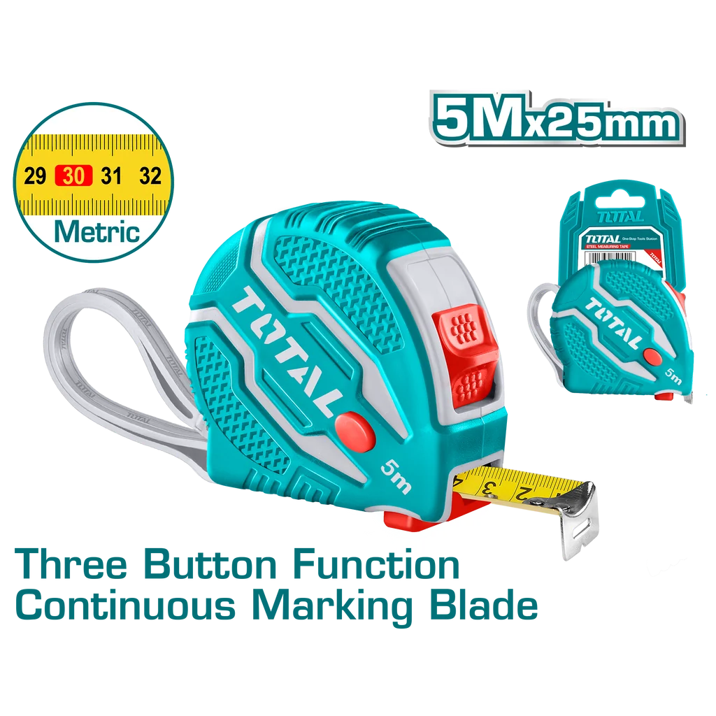 Total TMT126052M 5m x 25mm Measuring Tape - product view