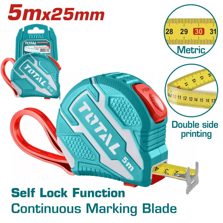 Total TMT126252M 5m x 25mm Measuring Tape - product view