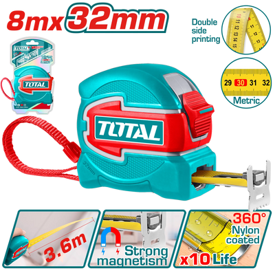 Total TMT80832M 8m x 32mm Measuring Tape - product view
