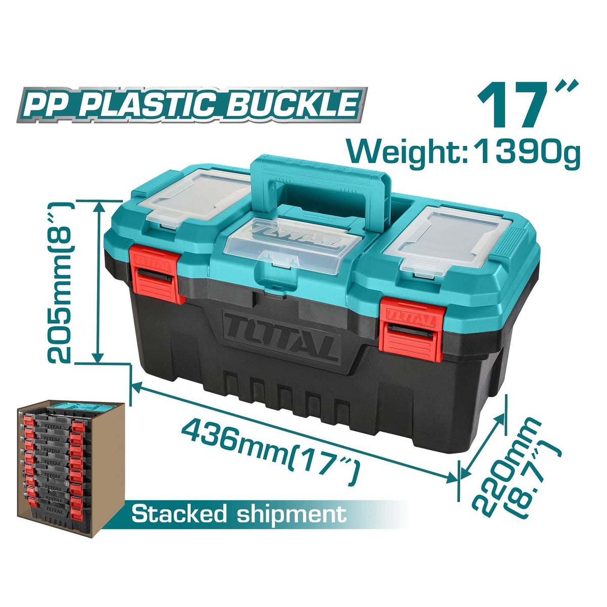 Total TPBX0171 17-Inch Tool Box - product view