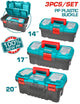 Total TPBXK0031 Plastic Tool Box Set, 3pcs - product view
