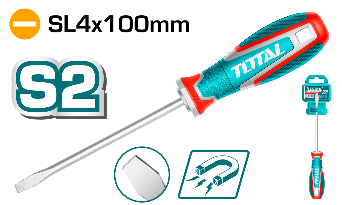 Total TSDSL4100 SL4 x 100mm Slotted Screwdriver - product view