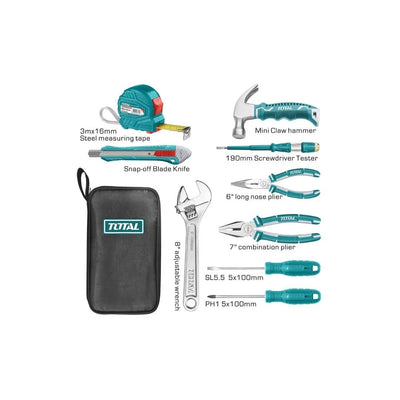 Total THKTHP90096 hand tool selection with organized storage pictured