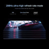 Display of a gaming monitor with 288Hz ultra-high refresh rate mode, VRR, Game Boost Mode, and AMD FreeSync on a black background.