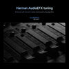 Harman AudioEFX-Tuning with sound equalizer knobs on a black background