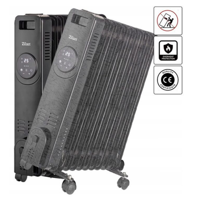 Zilan Electric Oil Filled Heater 9 Fins 3 Power Mode 2000w