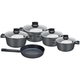 Zilan Granite Kitchen Set (9 Pcs) with Glass Lids