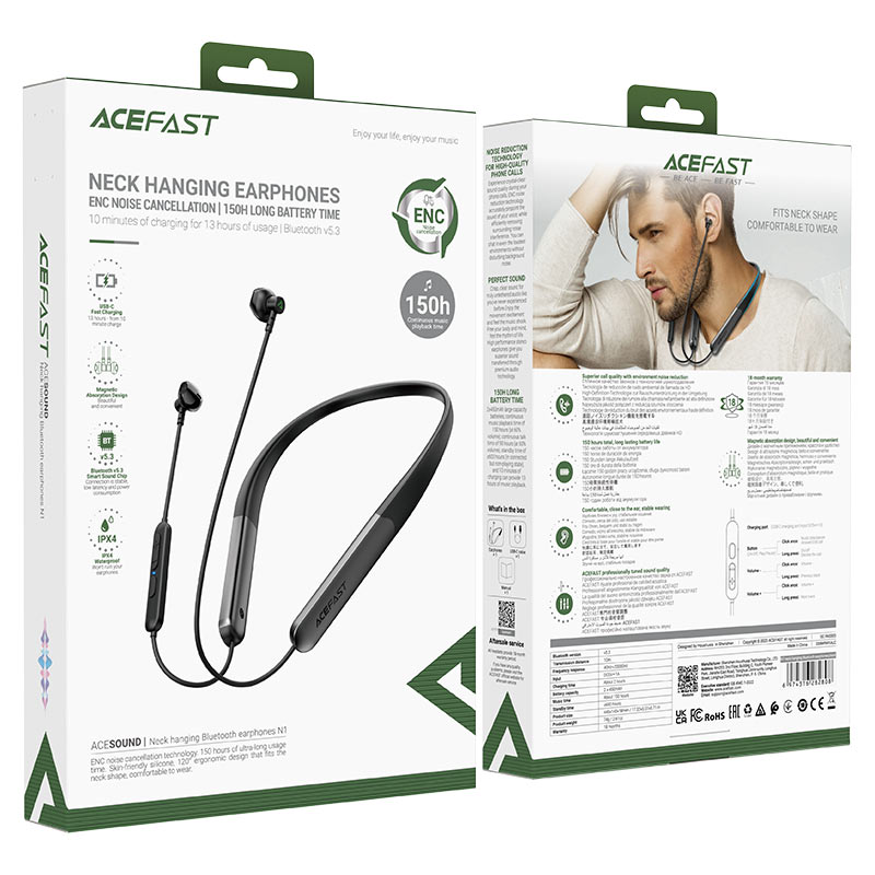 AceFast - AceFast AceSound Neck Hanging Earphones N1 - Cle Market
