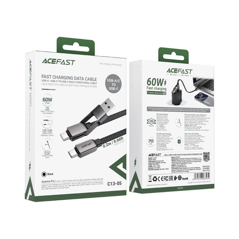 AceFast - AceFast AceWire Pro Multi - Functional 60W Cable C13 - 05 - Cle Market