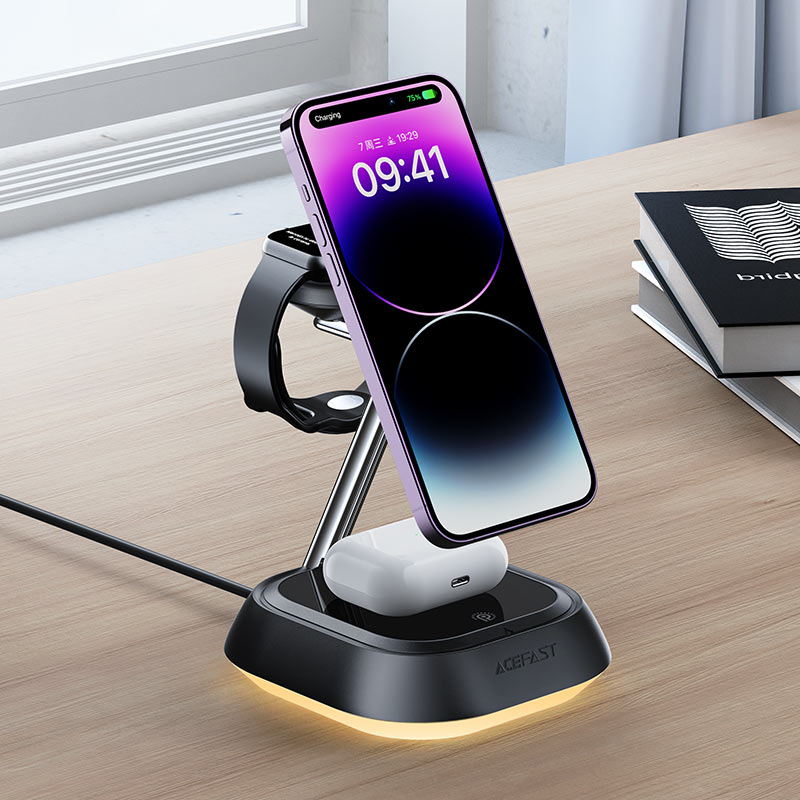 AceFast - AceFast AirCharge 3 in 1 Wireless Charger Desktop Holder E16 - Cle Market