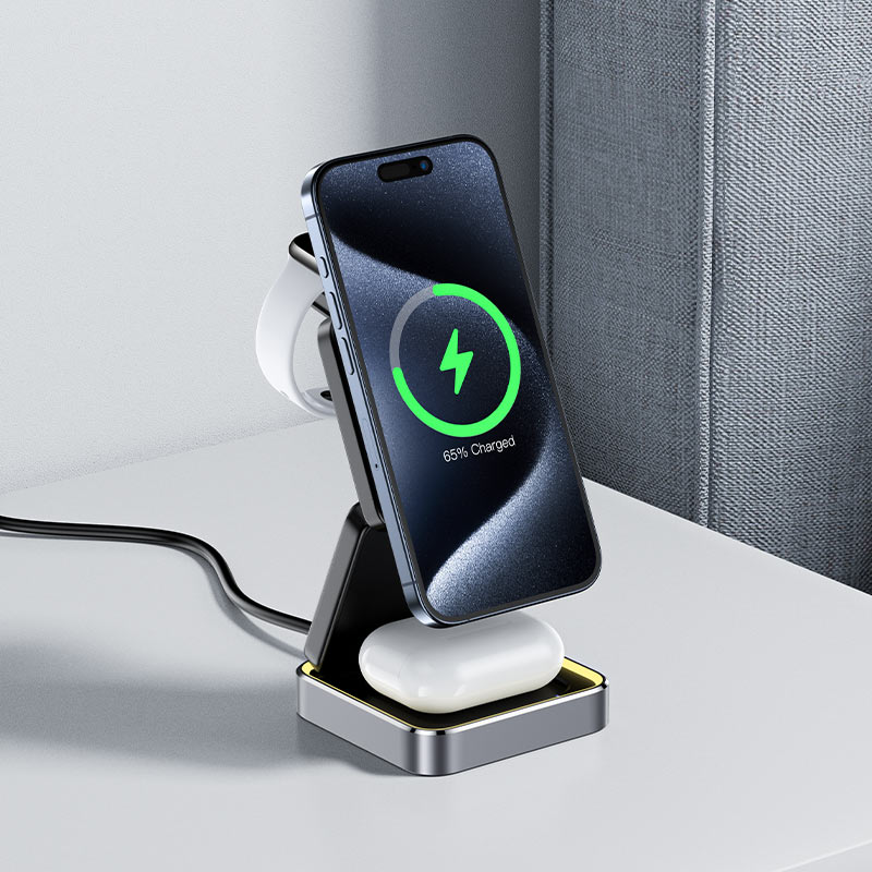 AceFast - AceFast AirCharge 3 in 1 Wireless Charger Desktop Holder E20 - Cle Market