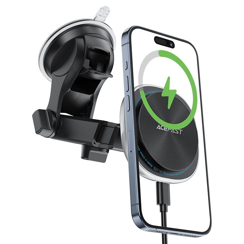AceFast - AceFast AirCharge Magnetic Wireless Charger Car Holder D42 - Cle Market
