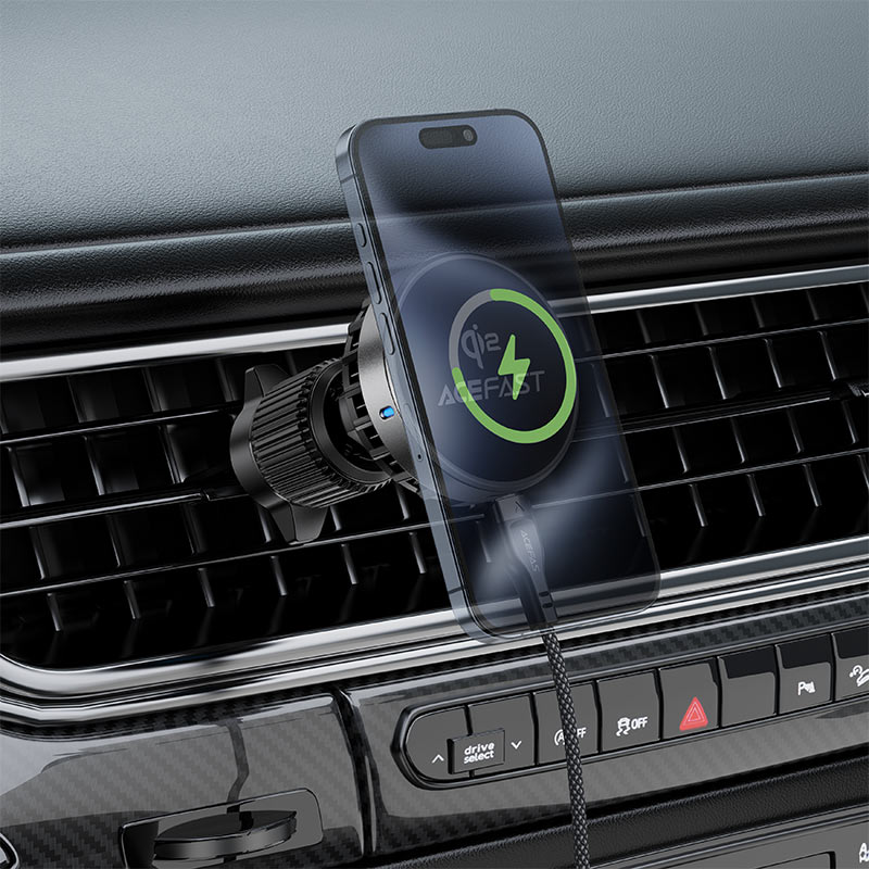 AceFast - AceFast AirCharge Qi2 Magnetic Charger Car Holder D40 - Cle Market